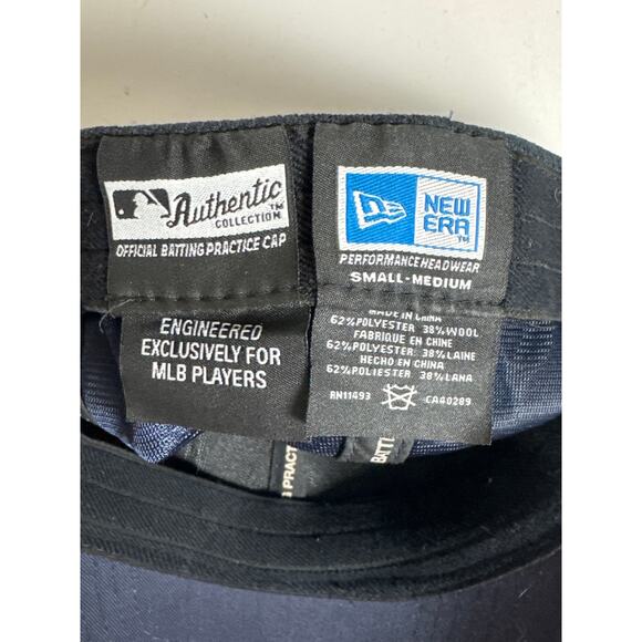 New Era Atlanta Braves Blue Official Batting Practice Hat Embroidered Red Piping - Picture 4 of 5